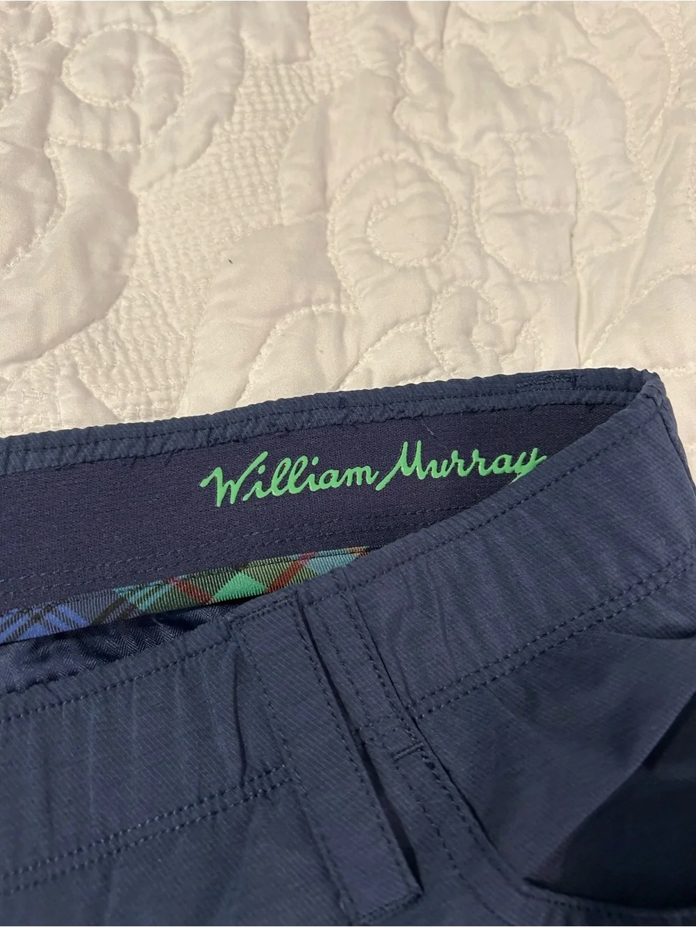 William Murray Golf Navy Flat-Front Performance Shorts